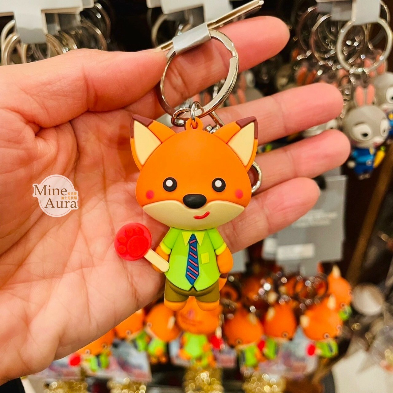 Q版 胡尼克 Nick 立體造型 鑰匙圈 吊飾 動物方城市 Zootopia -上海迪士尼樂園