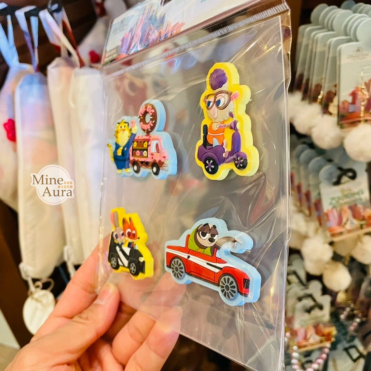 動物方城市 Zootopia 角色集合 開車造型 磁鐵 4入組 -上海迪士尼樂園