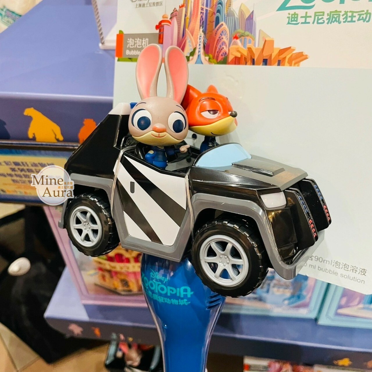 哈茱蒂 Judy 兔 胡尼克 Nick 坐警車造型 泡泡機 動物方城市 Zootopia -上海迪士尼樂園