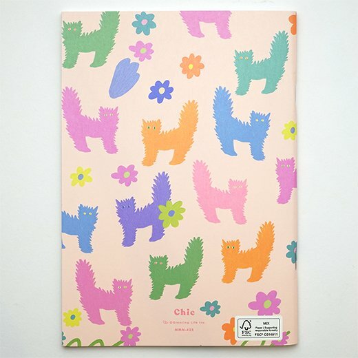 CHIC 貓 A5方格筆記本｜日本Greeting Life