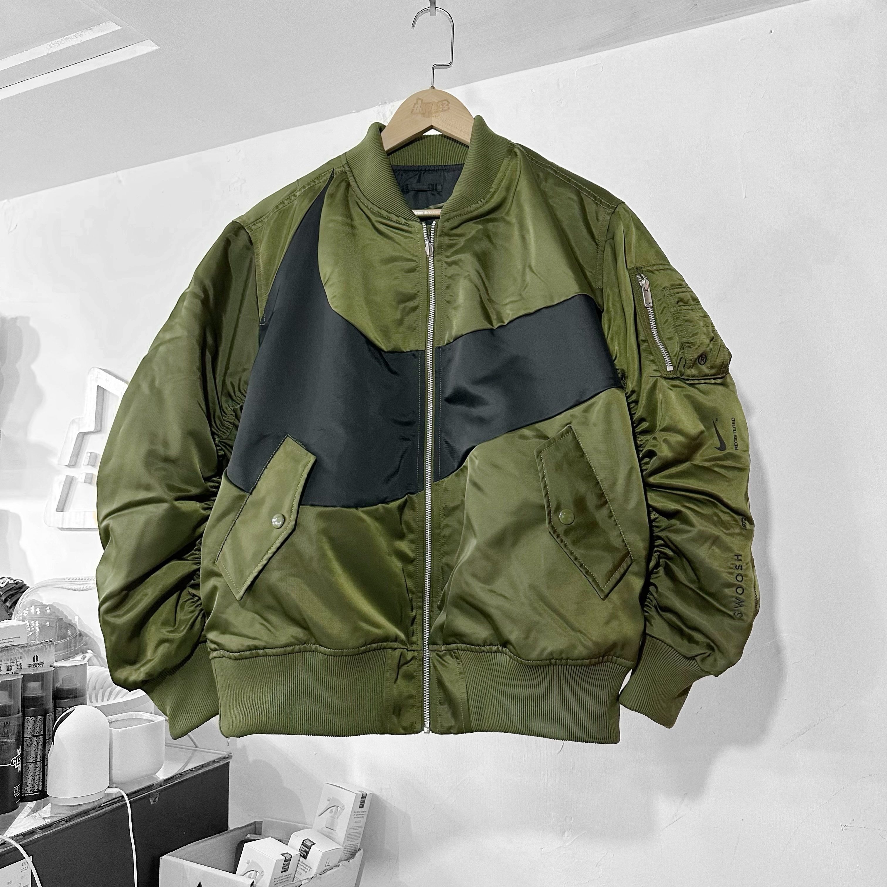 Nike NSW Big Swoosh Therma-FT Jacket雙面外套 Olive