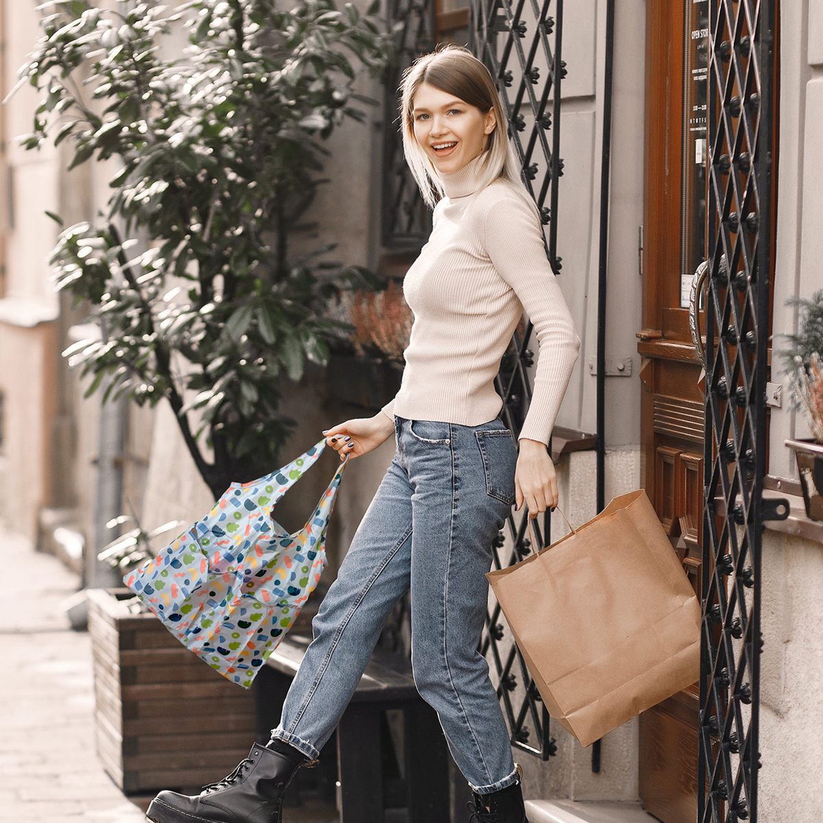 HUGGER 摺疊購物袋 購物新體驗