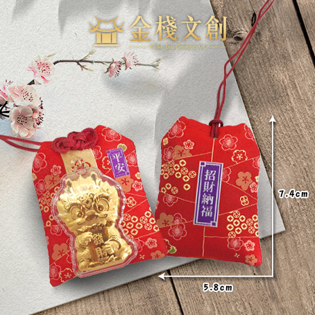 2024發財Q龍【純金9999絲繡御守福袋】
