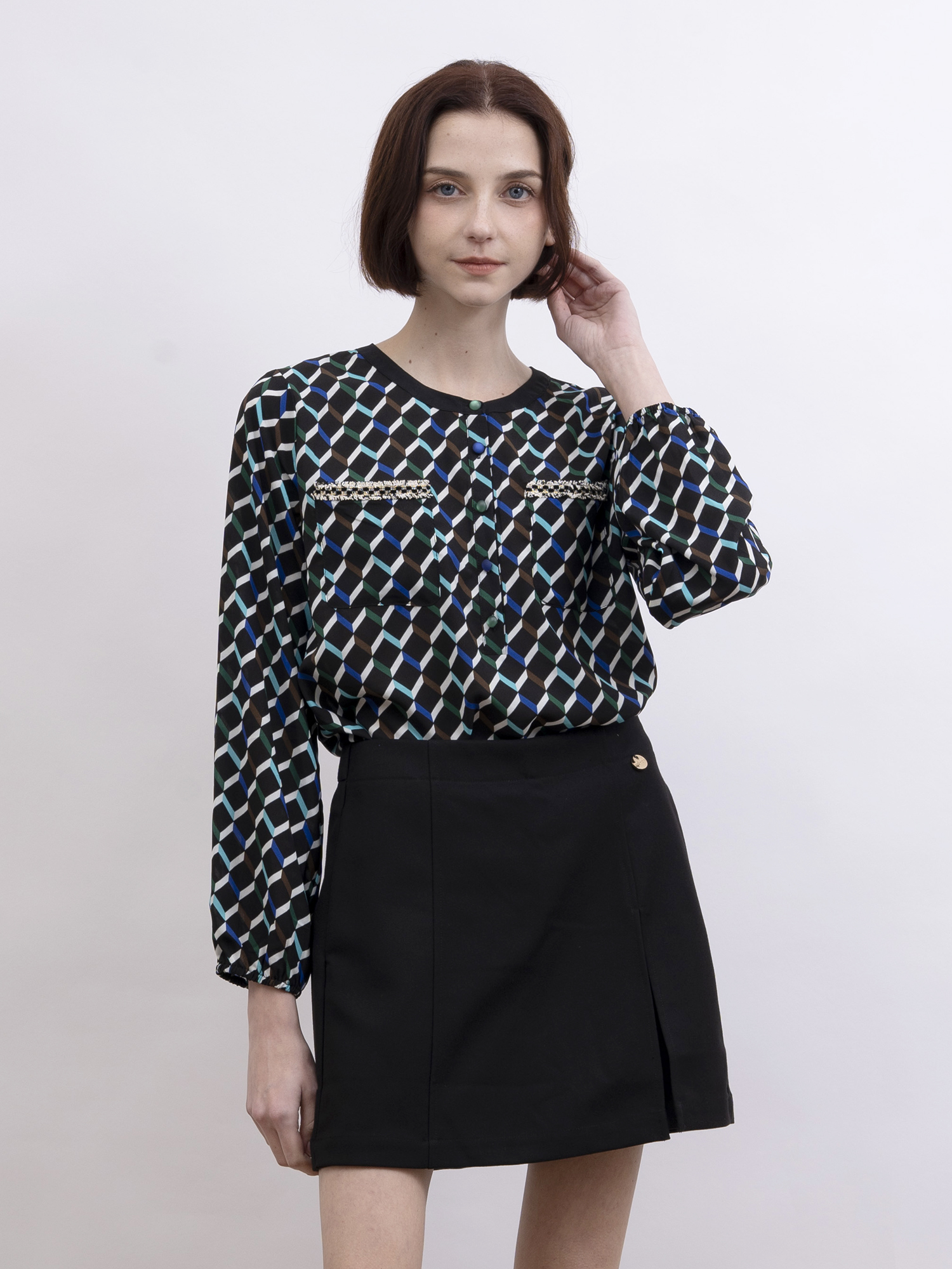 mi-tu 開衩短裙褲