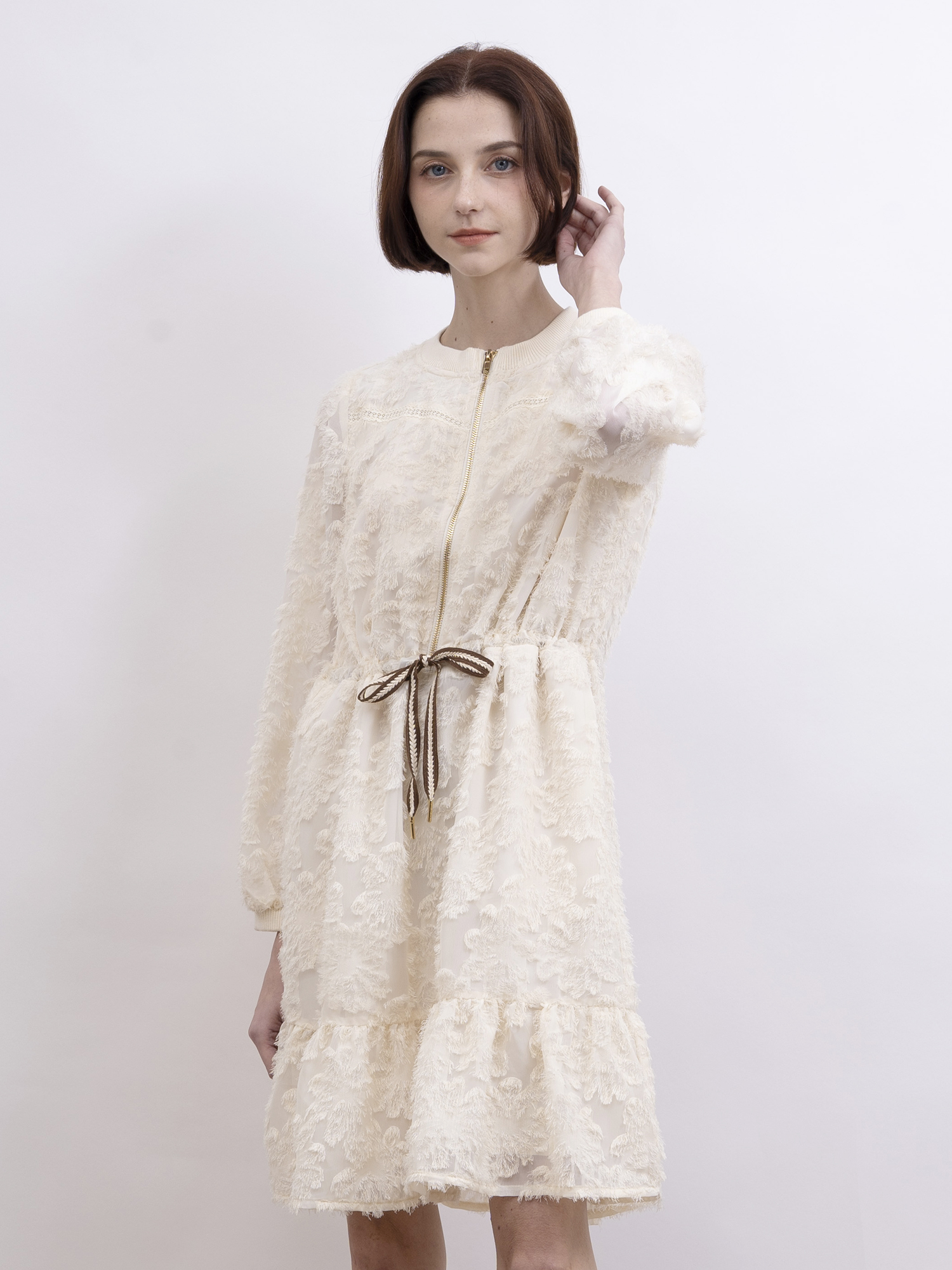 mi-tu 流蘇拉鏈連身裙