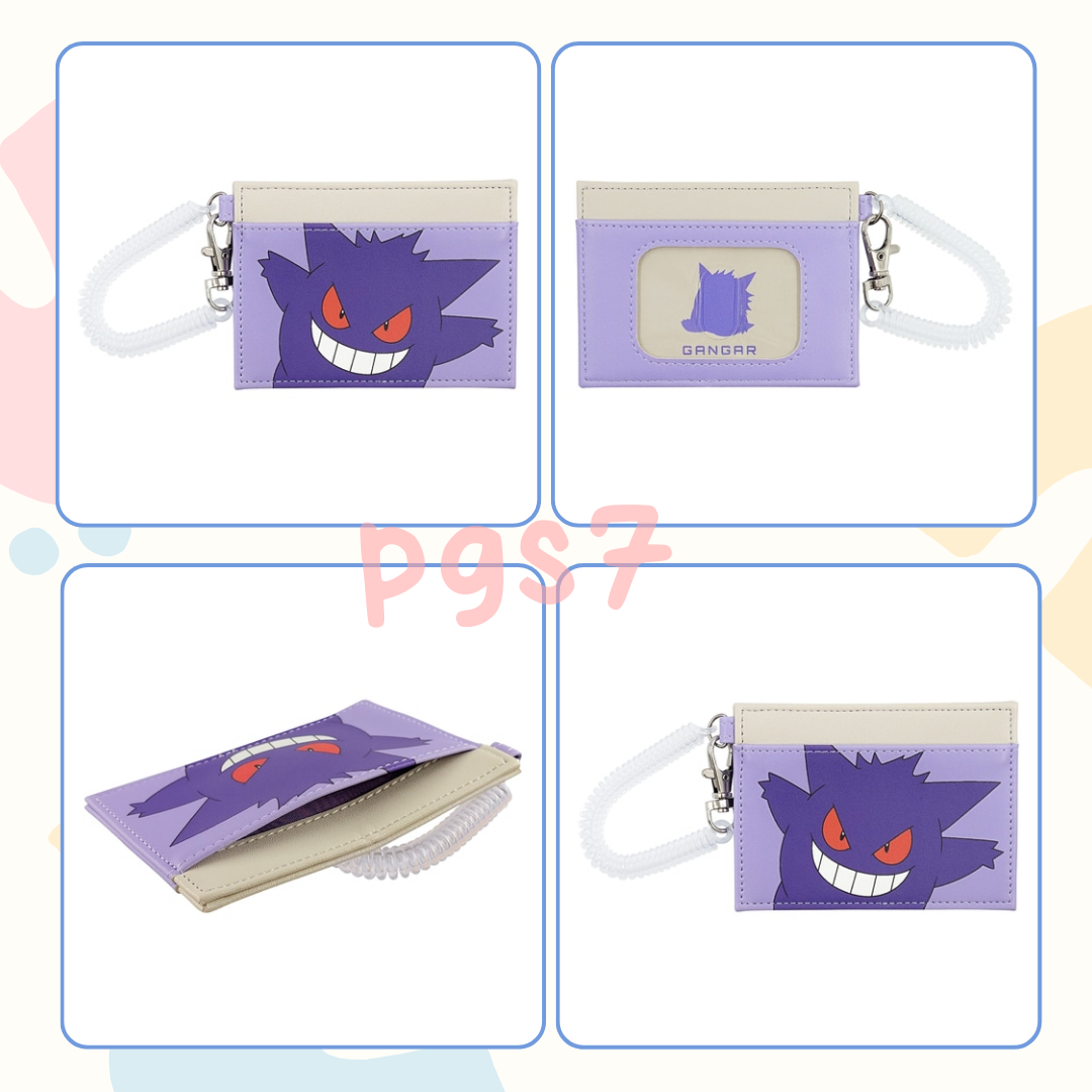【現貨】日本寶可夢 耿鬼皮革伸縮票卡夾