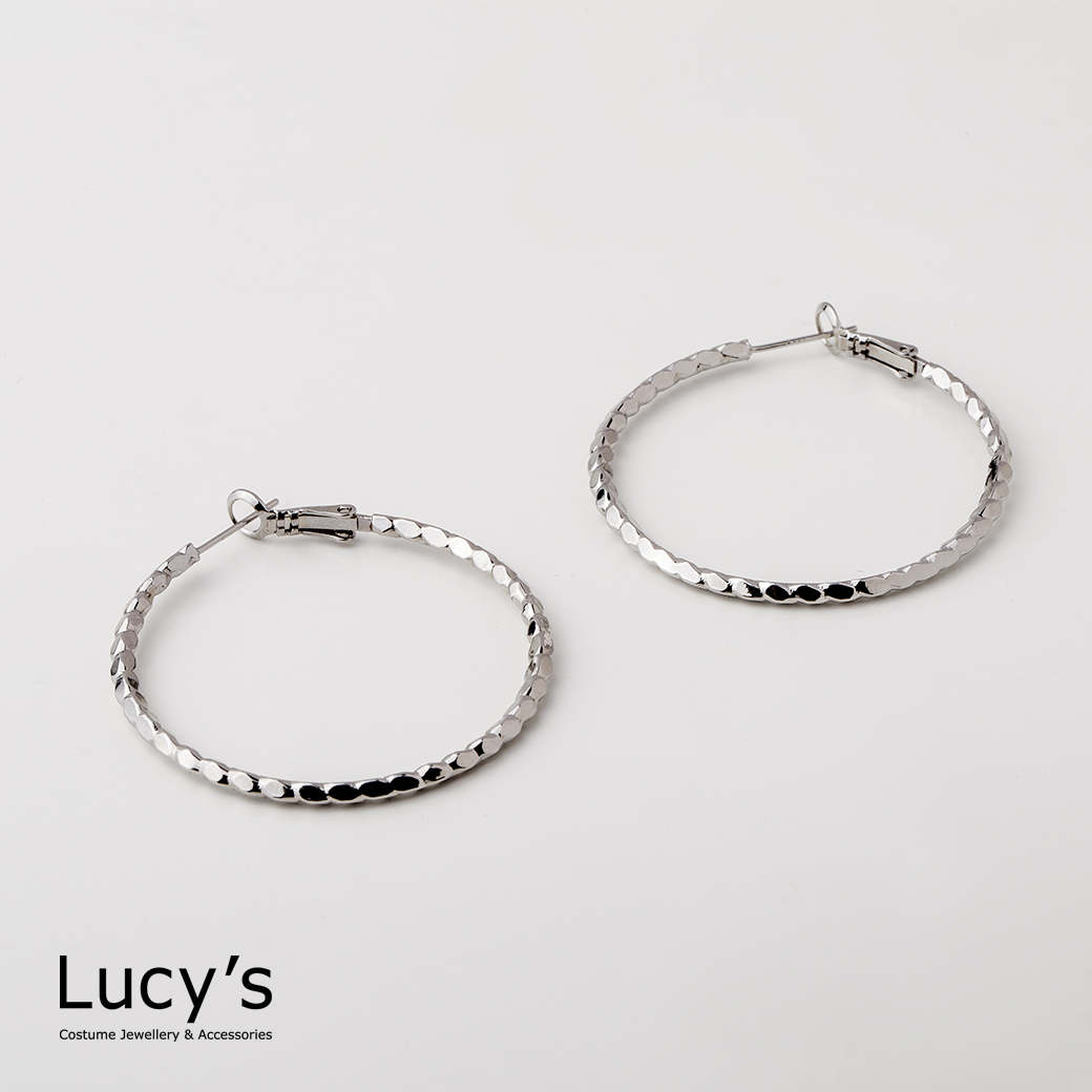 粼粼 圈型耳環 (二色) (112141/112142)