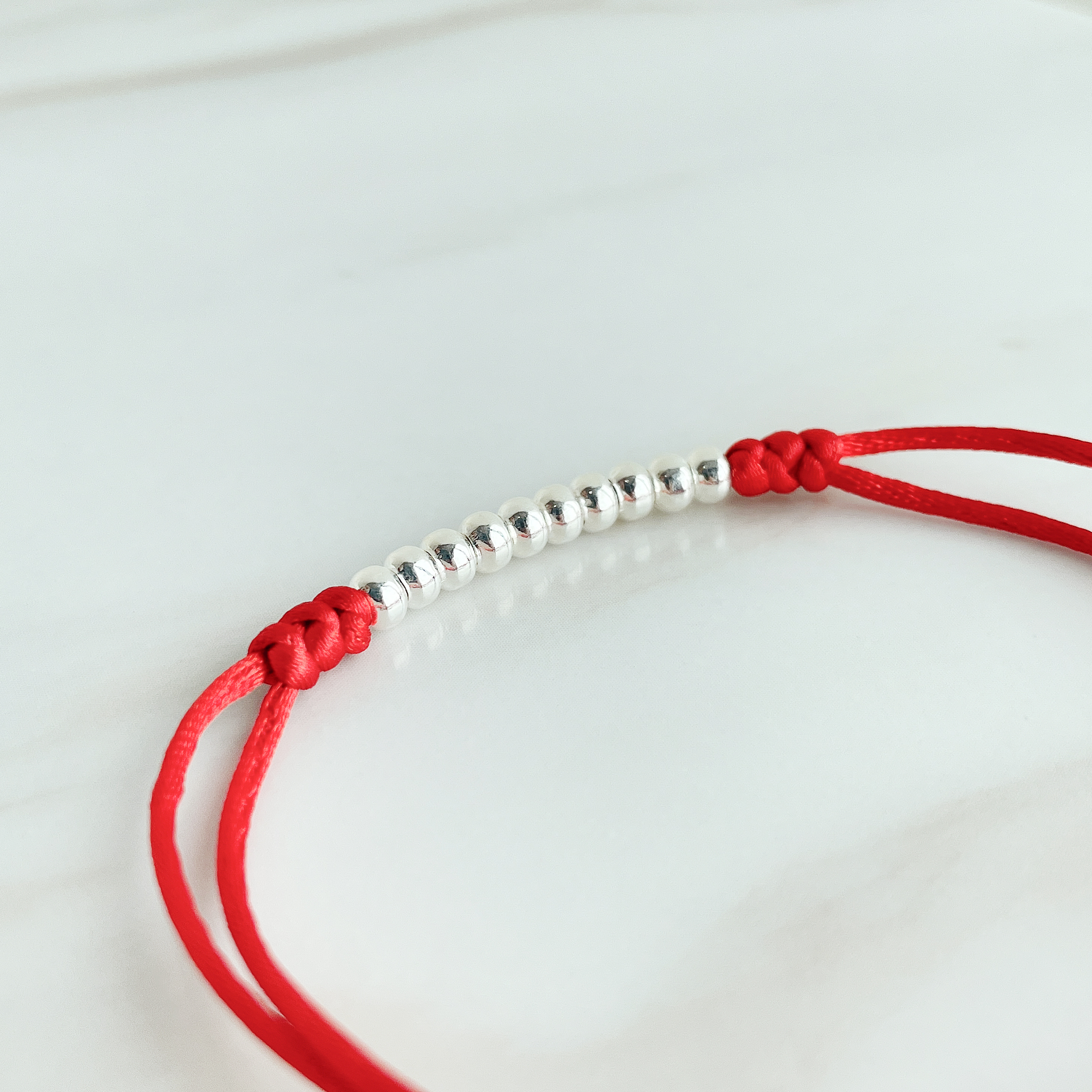 十全十美順心轉運足銀紅繩