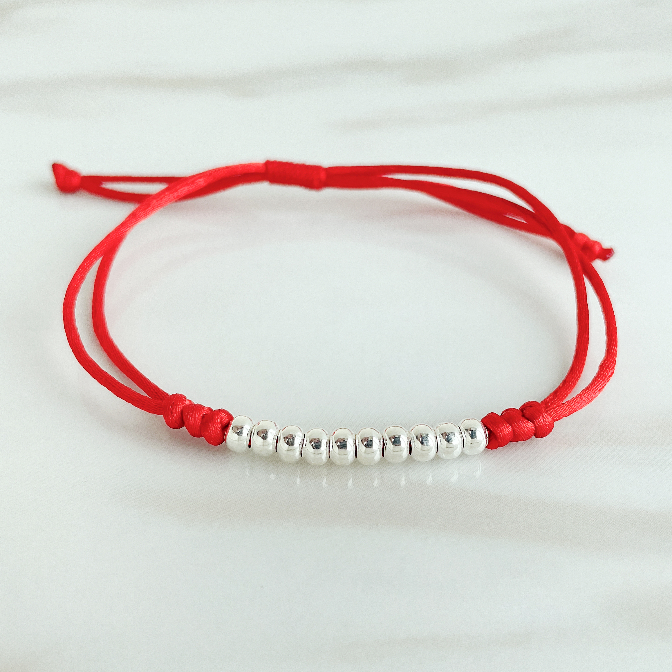 十全十美順心轉運足銀紅繩1+1