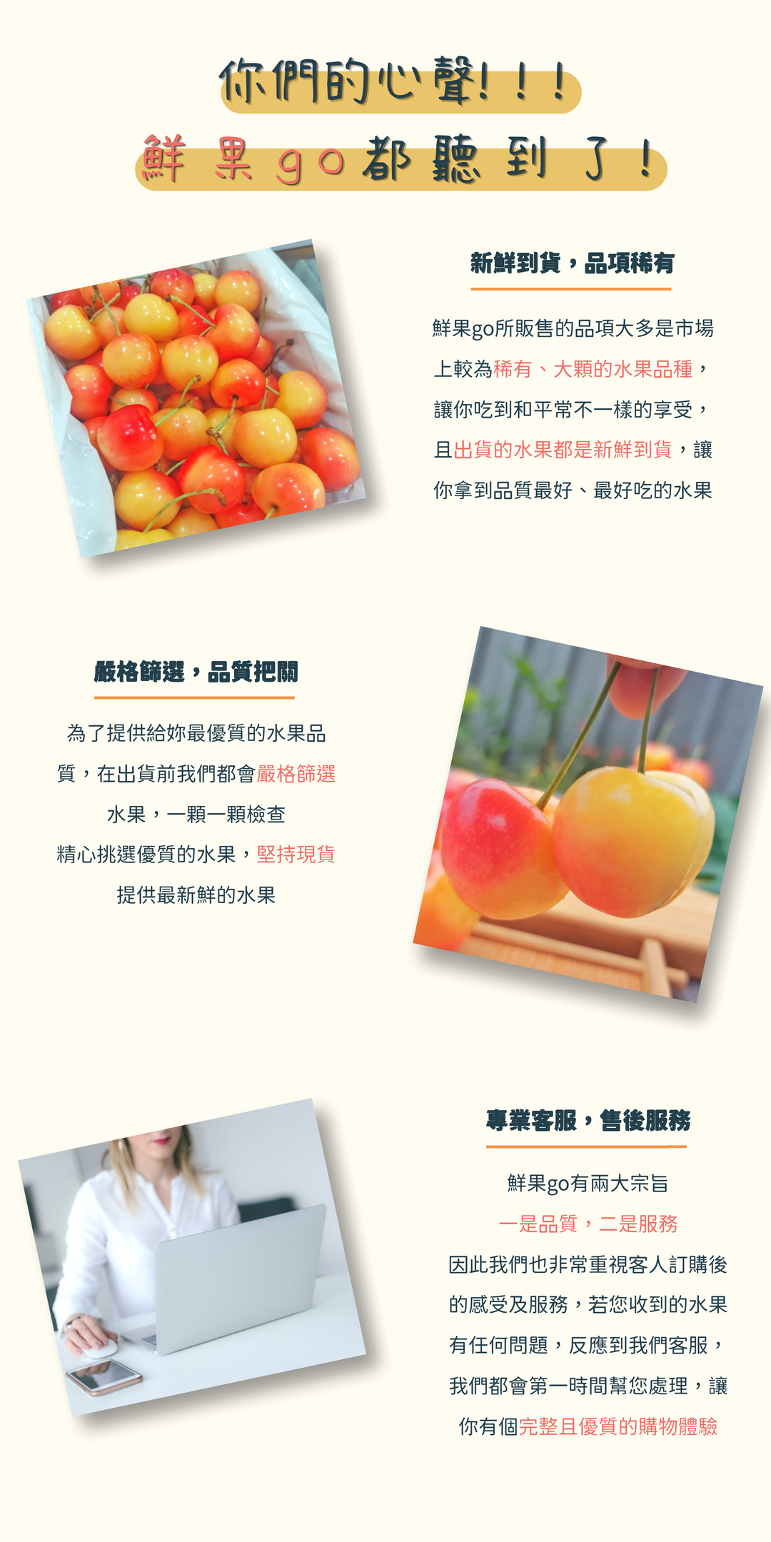 紐西蘭智利草莓白櫻桃