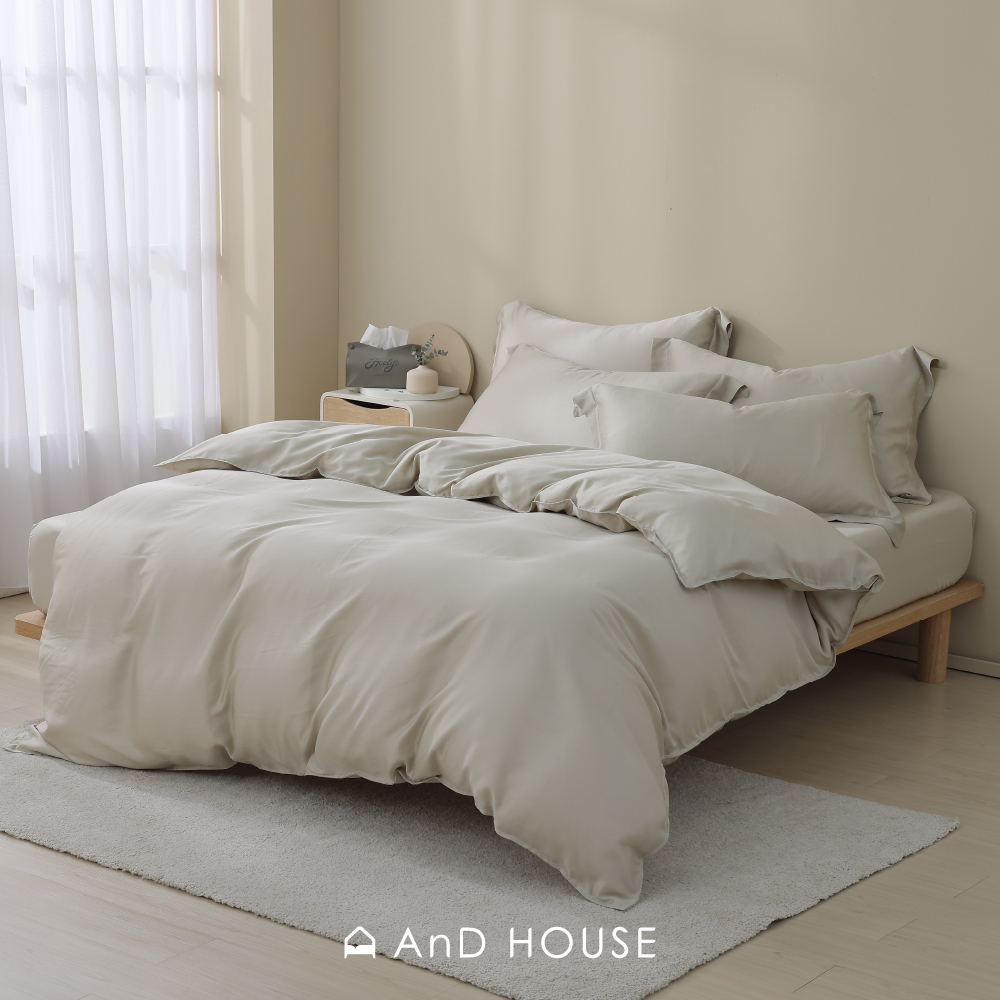 60支天絲｜100%萊賽爾｜淺茶米｜單品&床包被套組