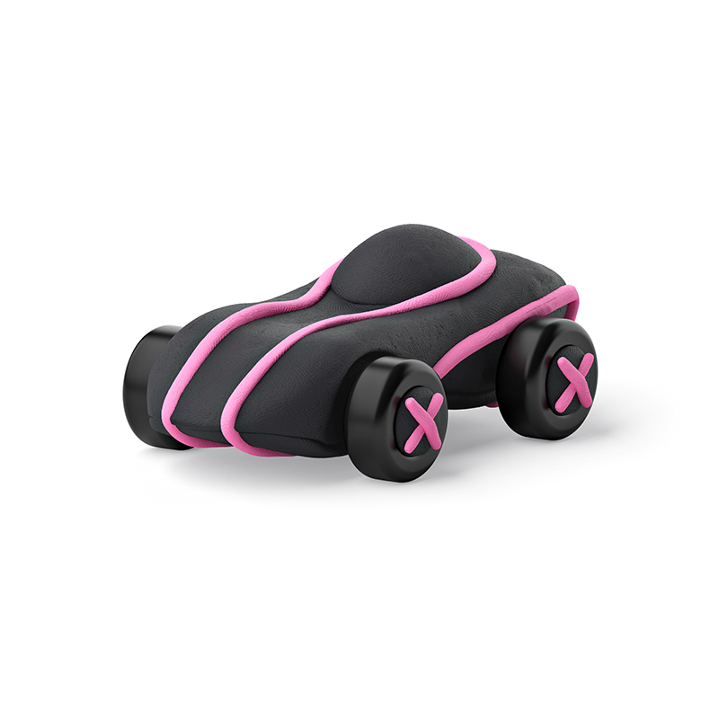 Hey Clay 智塑輕黏土-未來小車(奇幻粉)