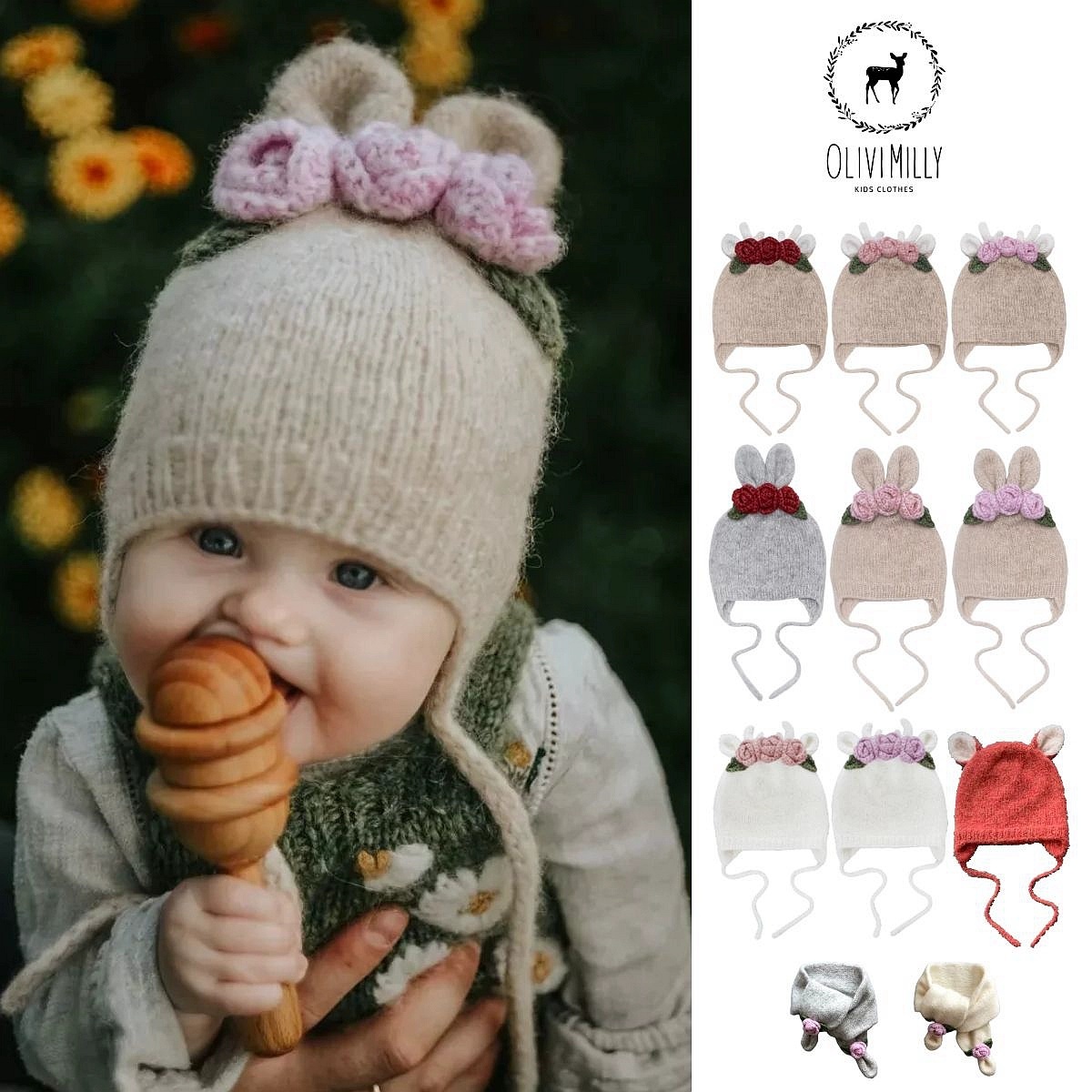 代購 俄羅斯Olivimilly : Baby wool hat