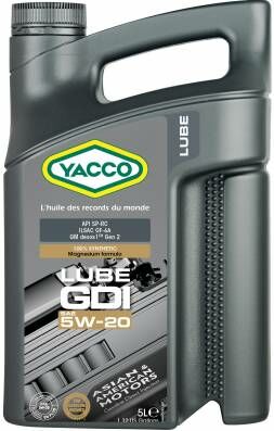 YACCO - 全合成機油/偈油 LUBE GDI – SAE 5W20, 4L (API SP)