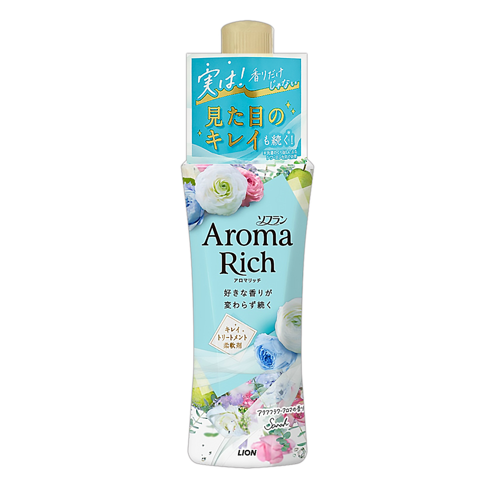 日本Aroma Rich衣物香氛柔軟精 480ml (Juliette黑色/Diana粉色/Ellie白色/Sarah藍色)