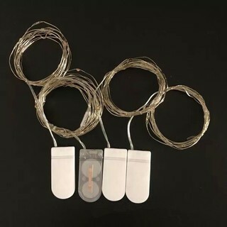 LED銅線燈鈕扣電池盒燈串