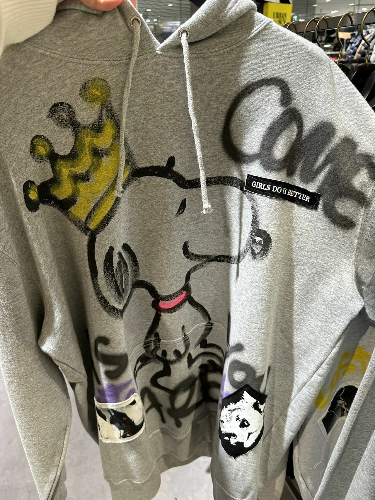 日本手繪衛衣 灰色史努比款 -M