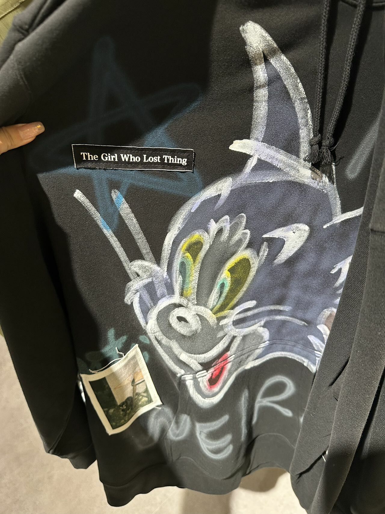 日本手繪衛衣 黑色汤姆猫款-M