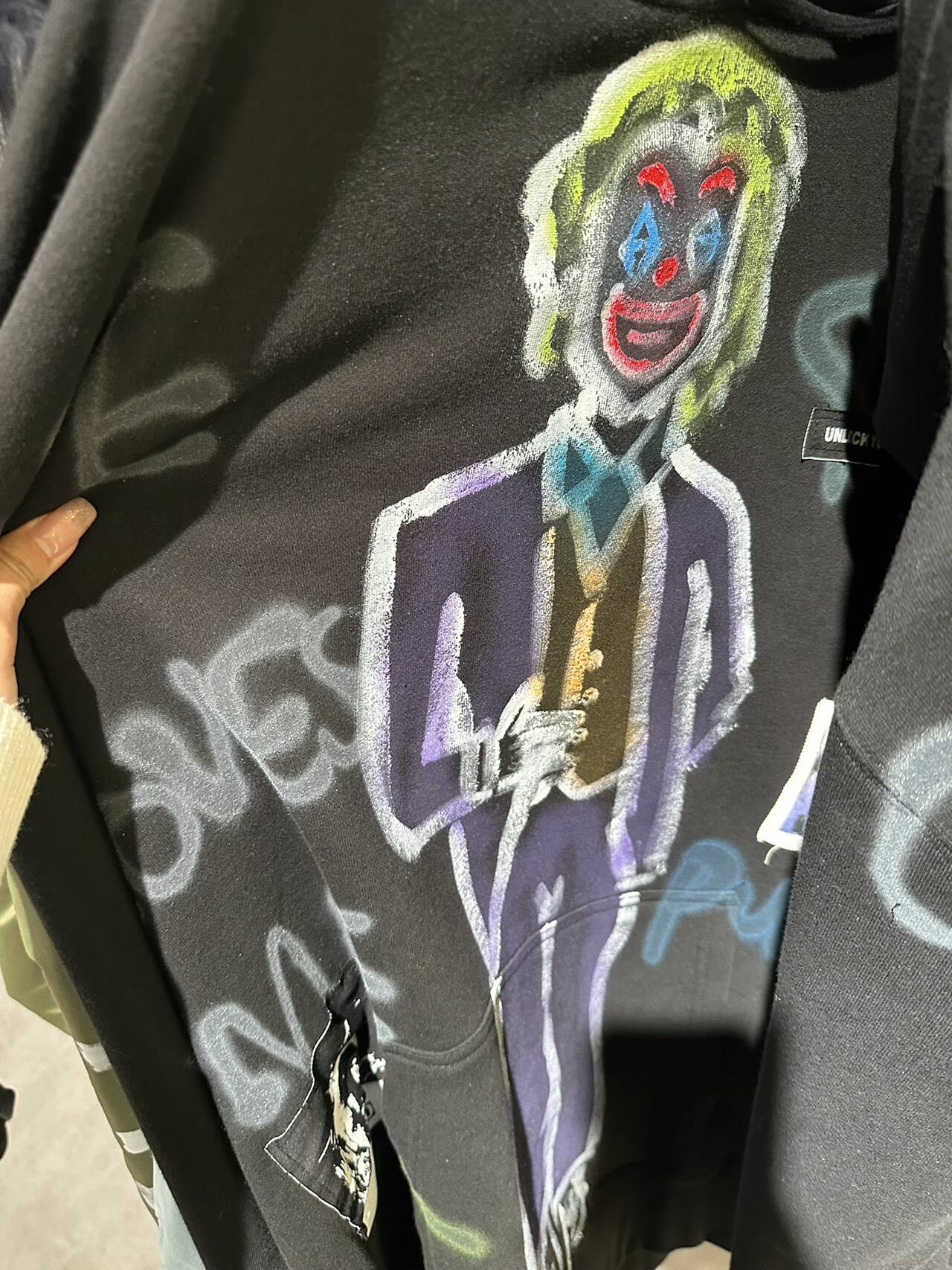 日本手繪衛衣 黑色小丑款 -M