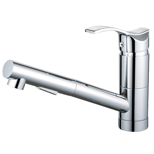 東利衛浴 龍頭推薦型號 FK-5961-B 廚房立式伸縮龍頭(兩段式切換噴頭)