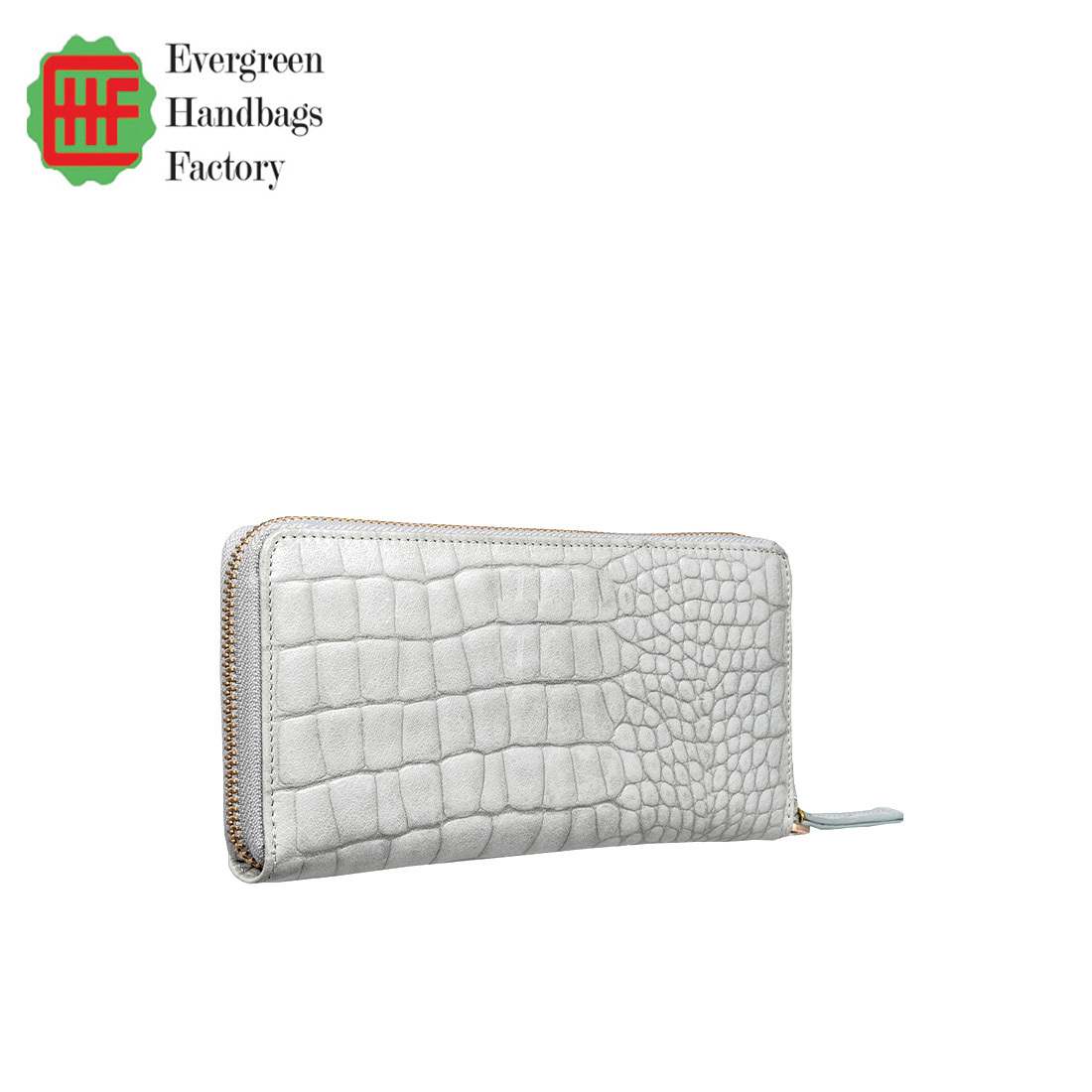 Embossed Zip Around Long Wallet