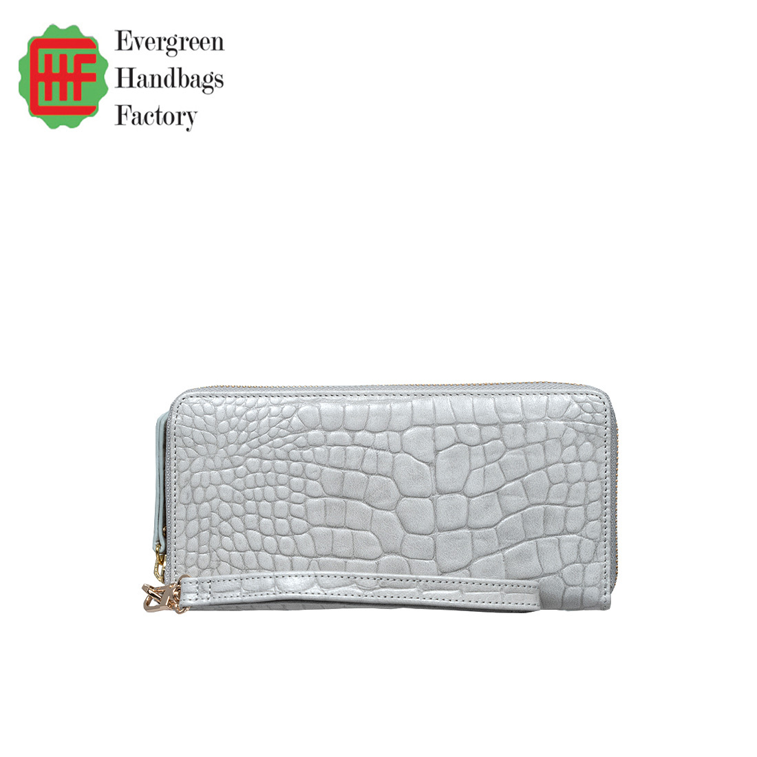 Embossed Zip Around Long Wallet