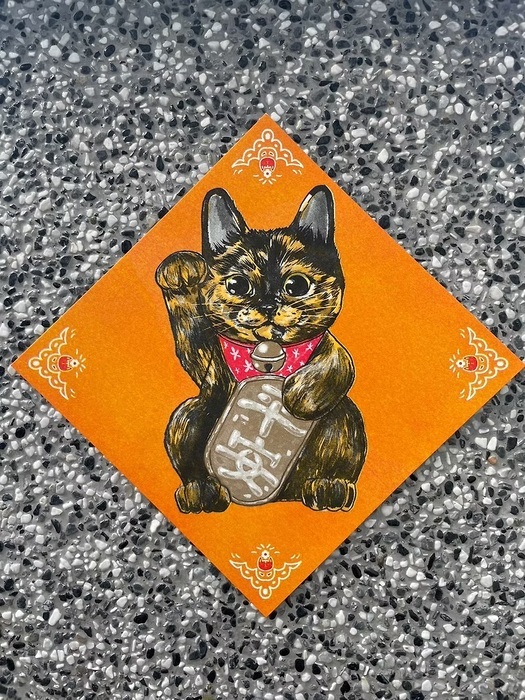 一氏夫婦 Escouple｜招財貓｜斗方｜玳瑁貓