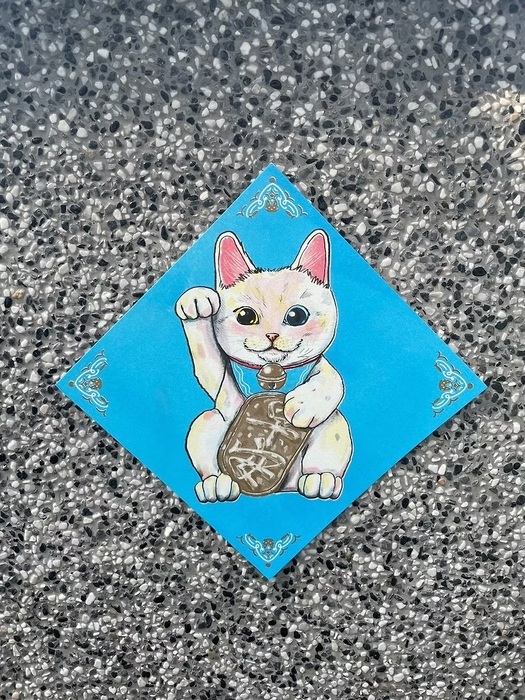 一氏夫婦 Escouple｜招財貓｜斗方｜白貓