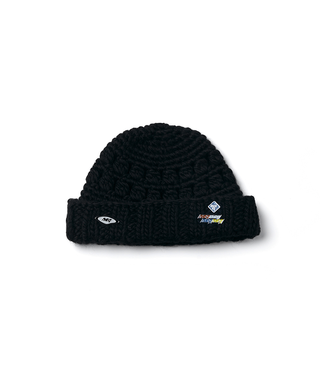 黑- Crochet Beanie (3Pins) 羊毛針織毛帽｜nozzle quiz®