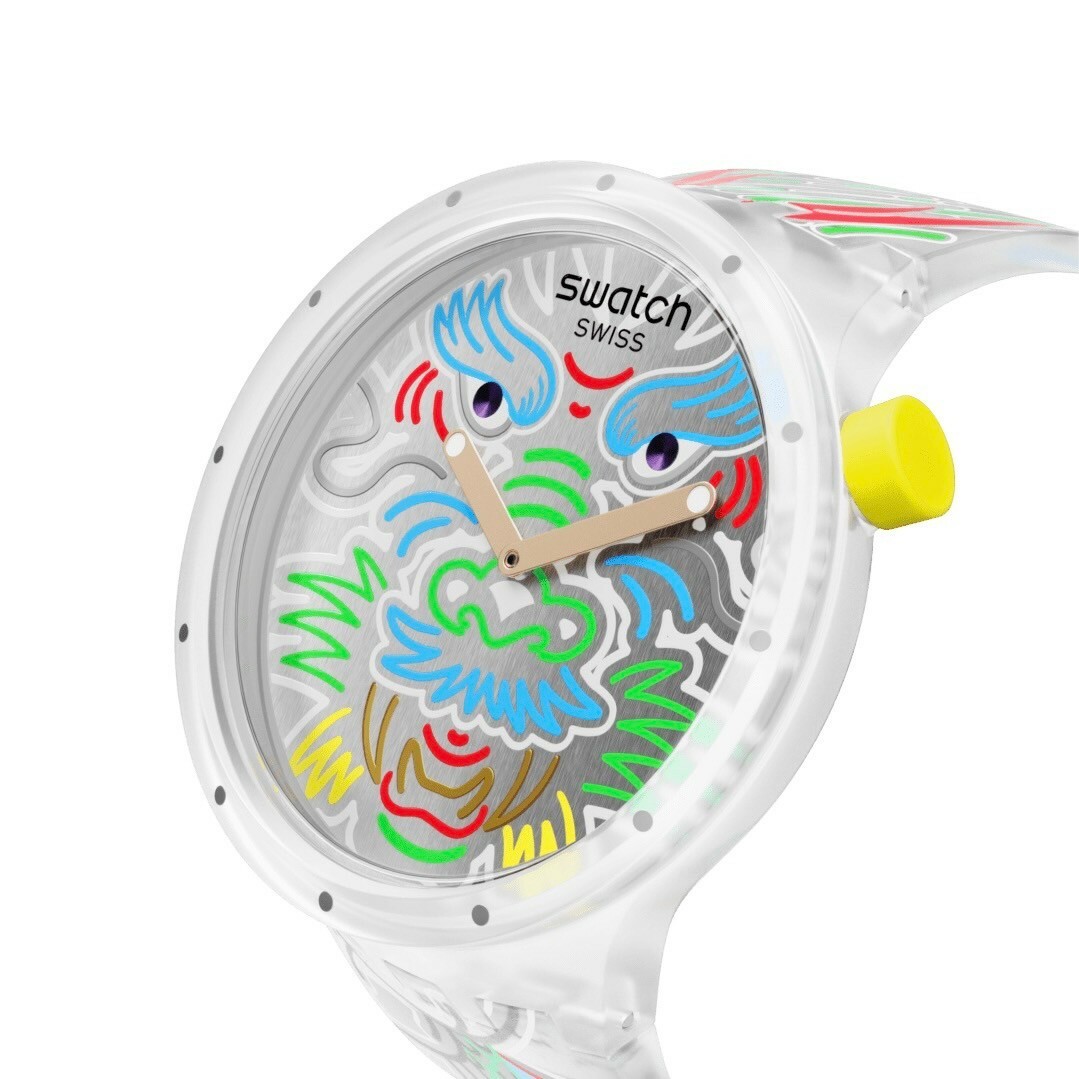 【Swatch】YEAR OF THE DRAGON SB05Z102 47mm 現代鐘錶