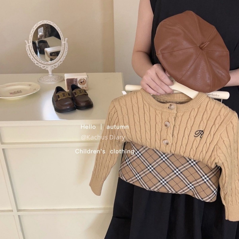 baby elegant plaid set