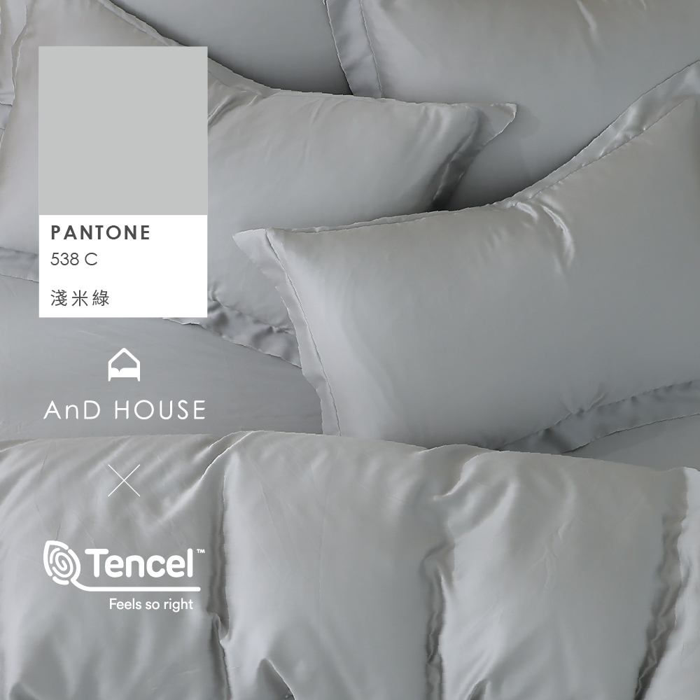60支天絲｜100%萊賽爾｜淺米綠｜單品&床包被套組