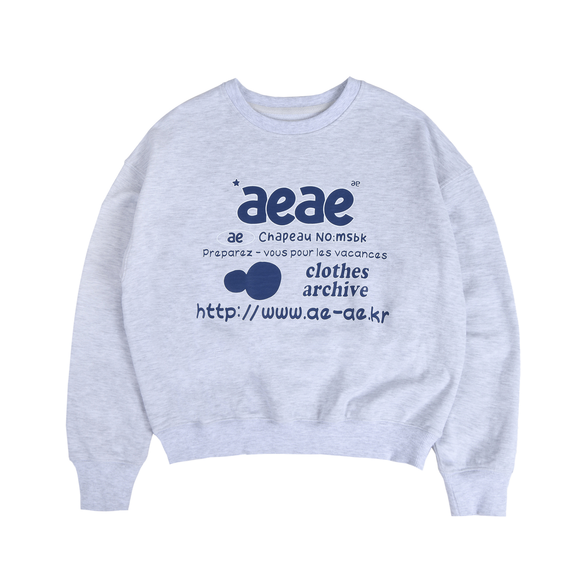 [aeae] DOODLE WEB LOGO CROP SWEATSHIRTS