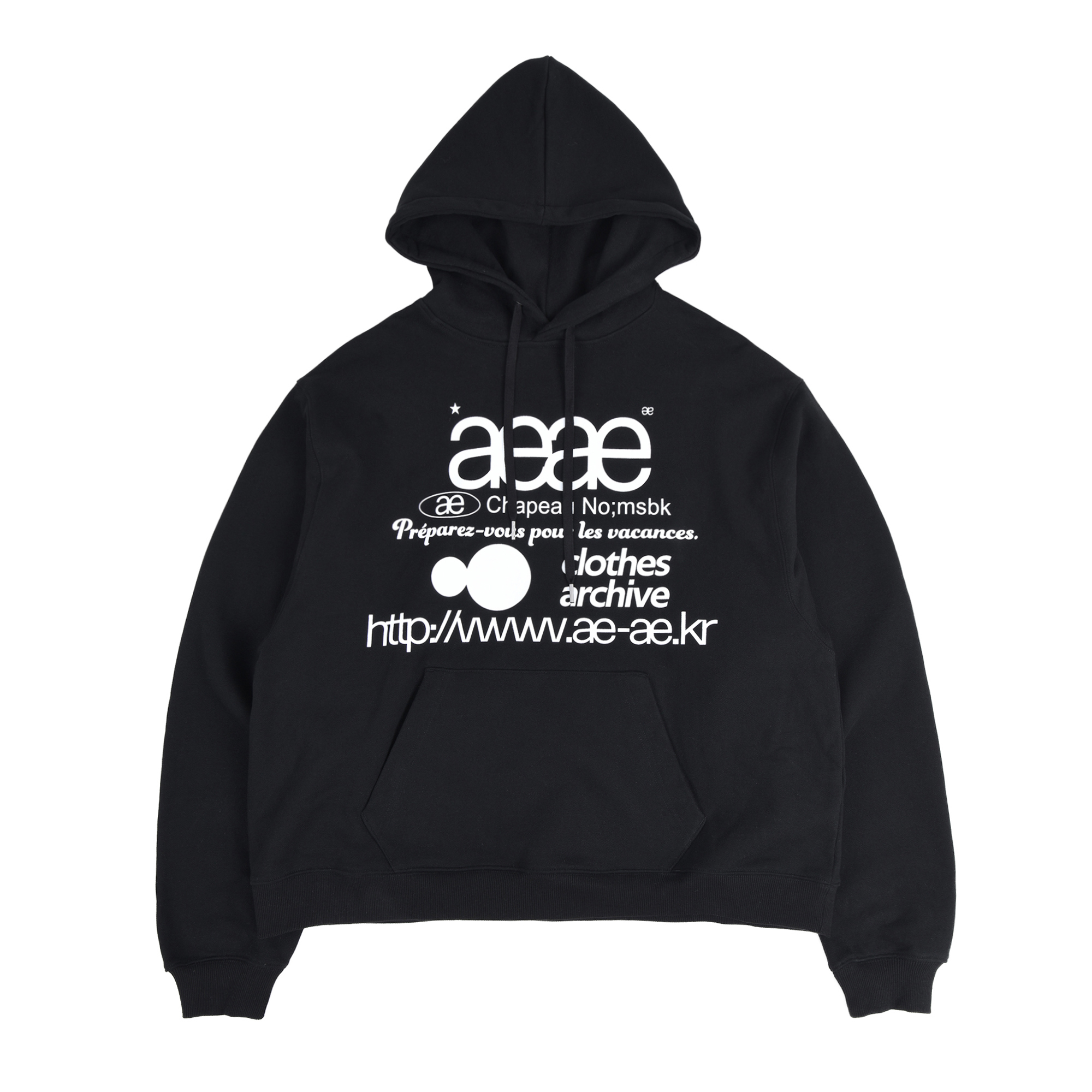 [aeae] WEB LOGO LOOSED HOODIE