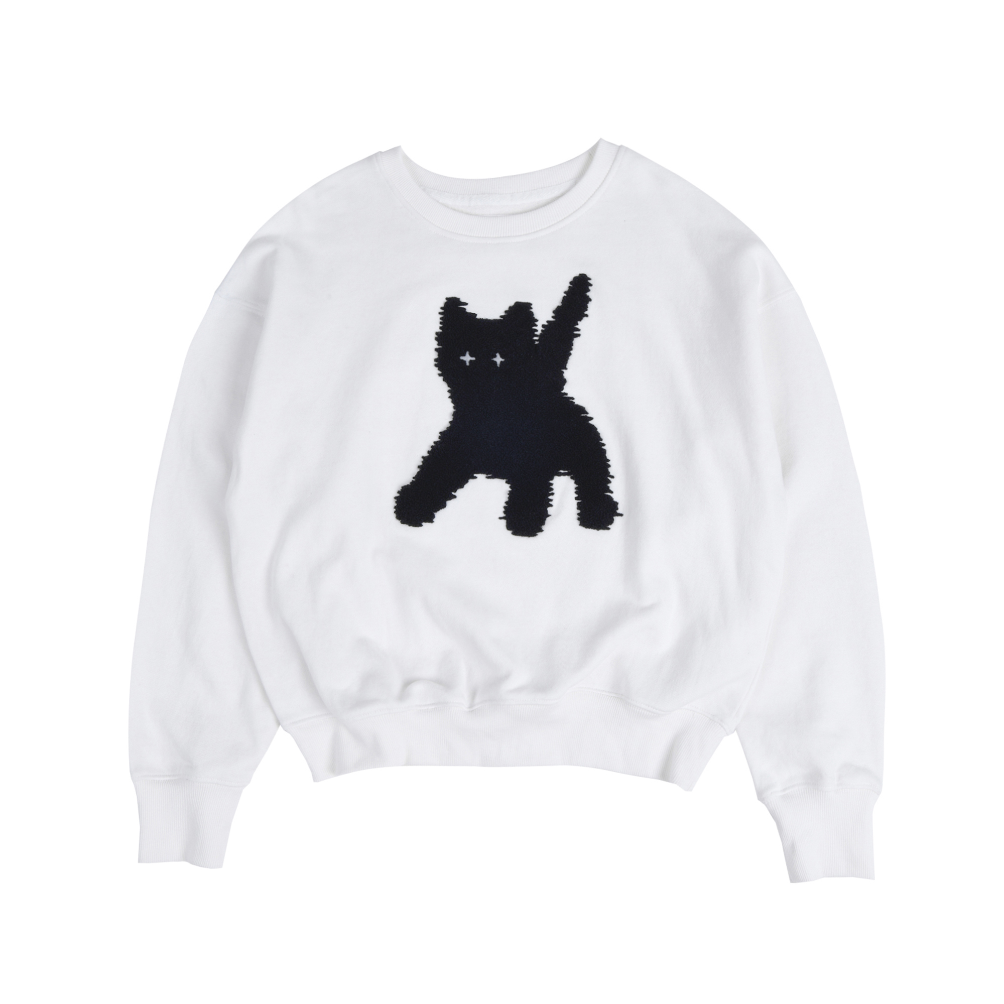 [aeae] FLASHED CATS EYE BOUCLE SWEATSHIRTS