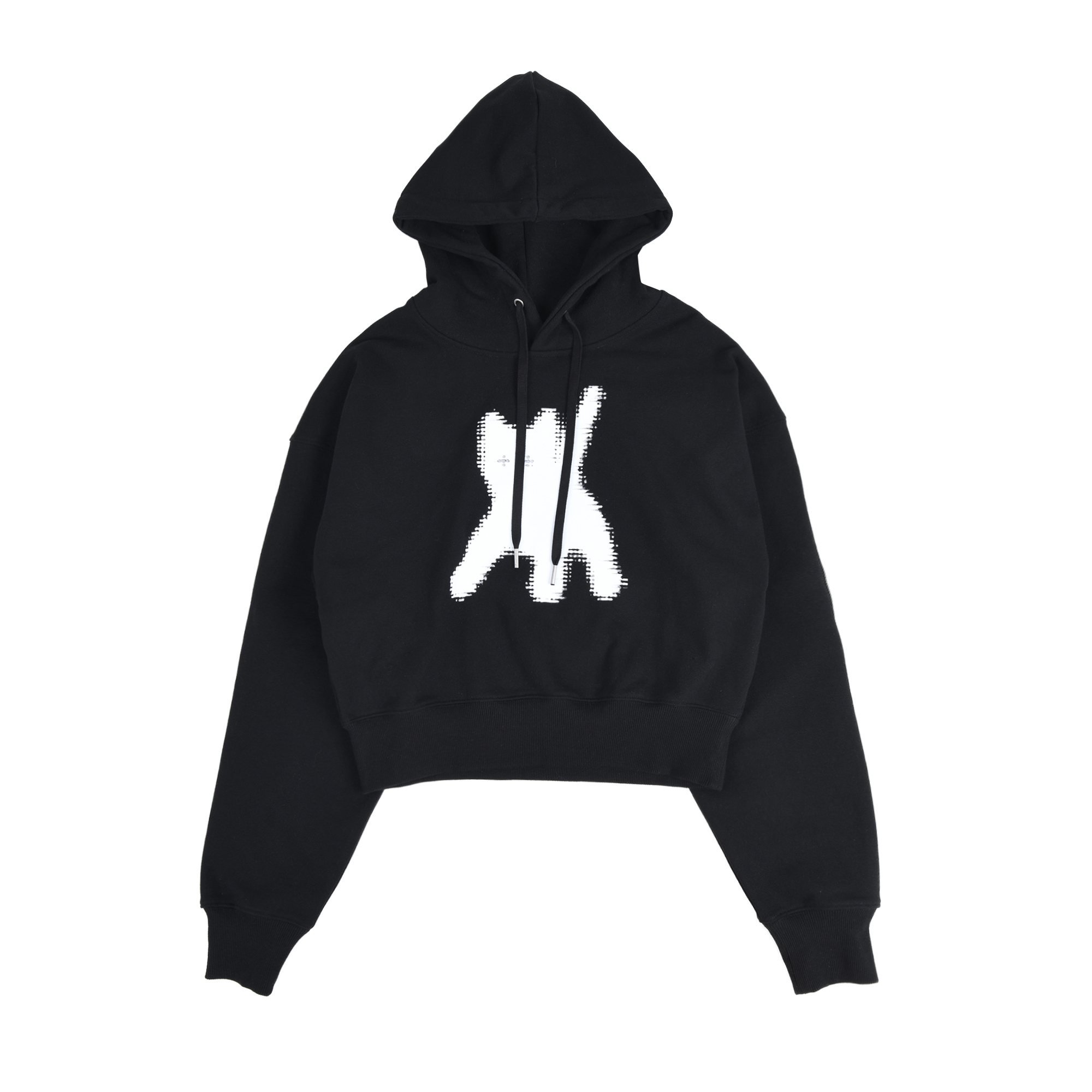 [aeae] FLASHED CATS EYE CROP HOODIE