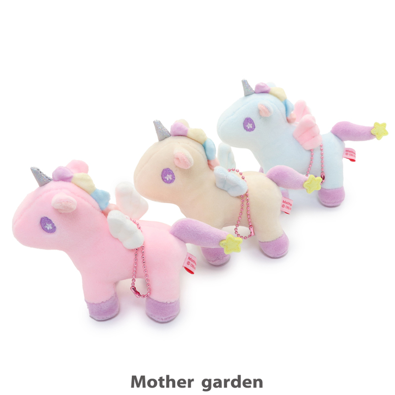 Usamomo萌兔桃桃- 絨毛娃娃 獨角獸 （粉紅／粉黃／粉藍） 11cm