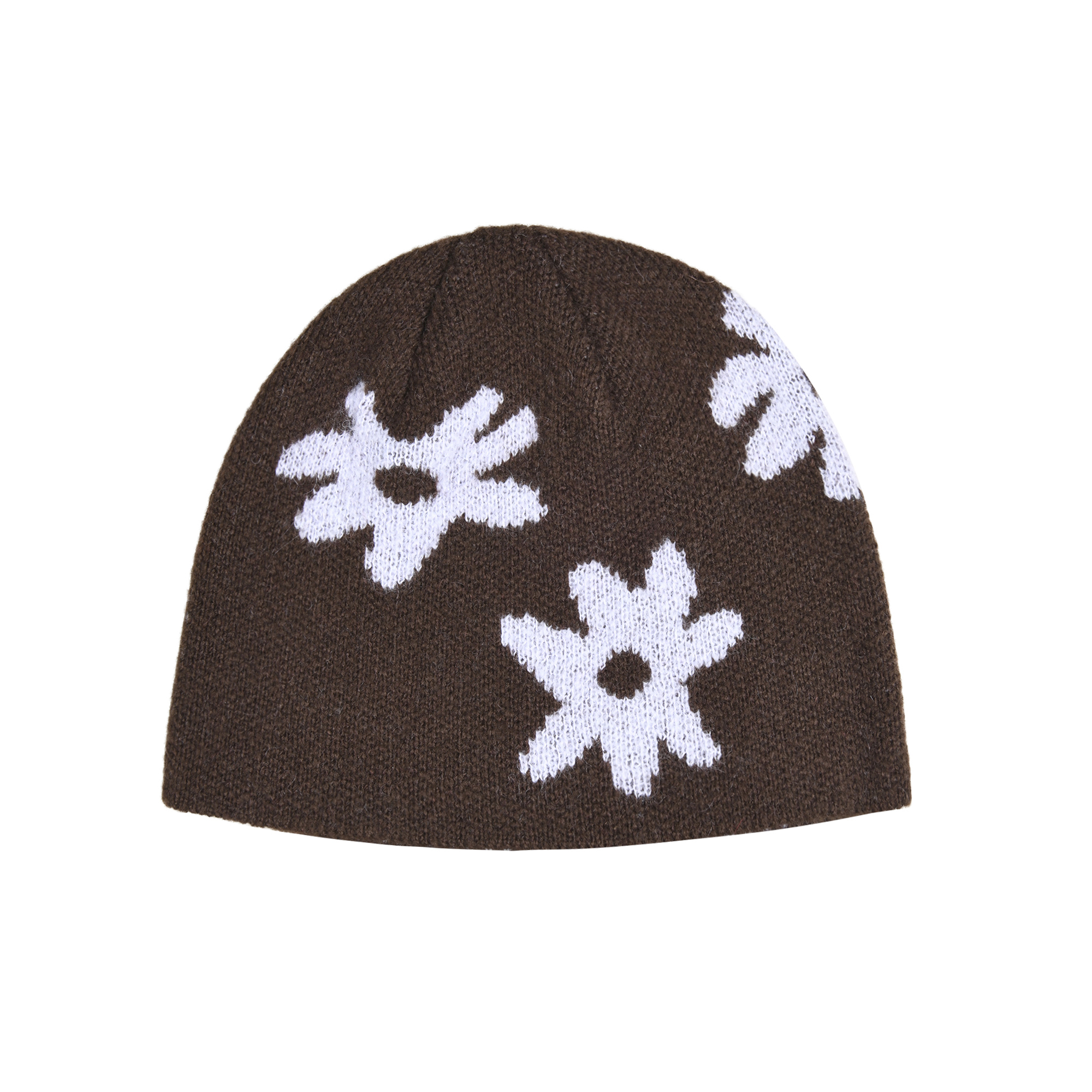 [aeae] MOHAIR JACQUARD FLOWER BEANIE