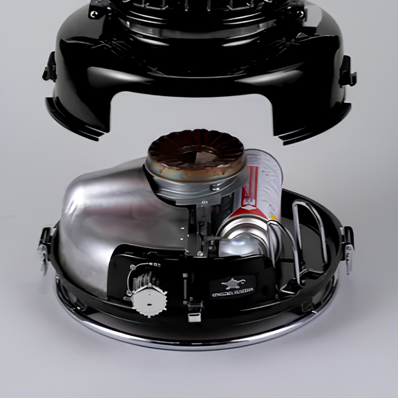 【Sengoku Aladdin】千石阿拉丁卡式瓦斯暖爐 玻璃款 - 黑色