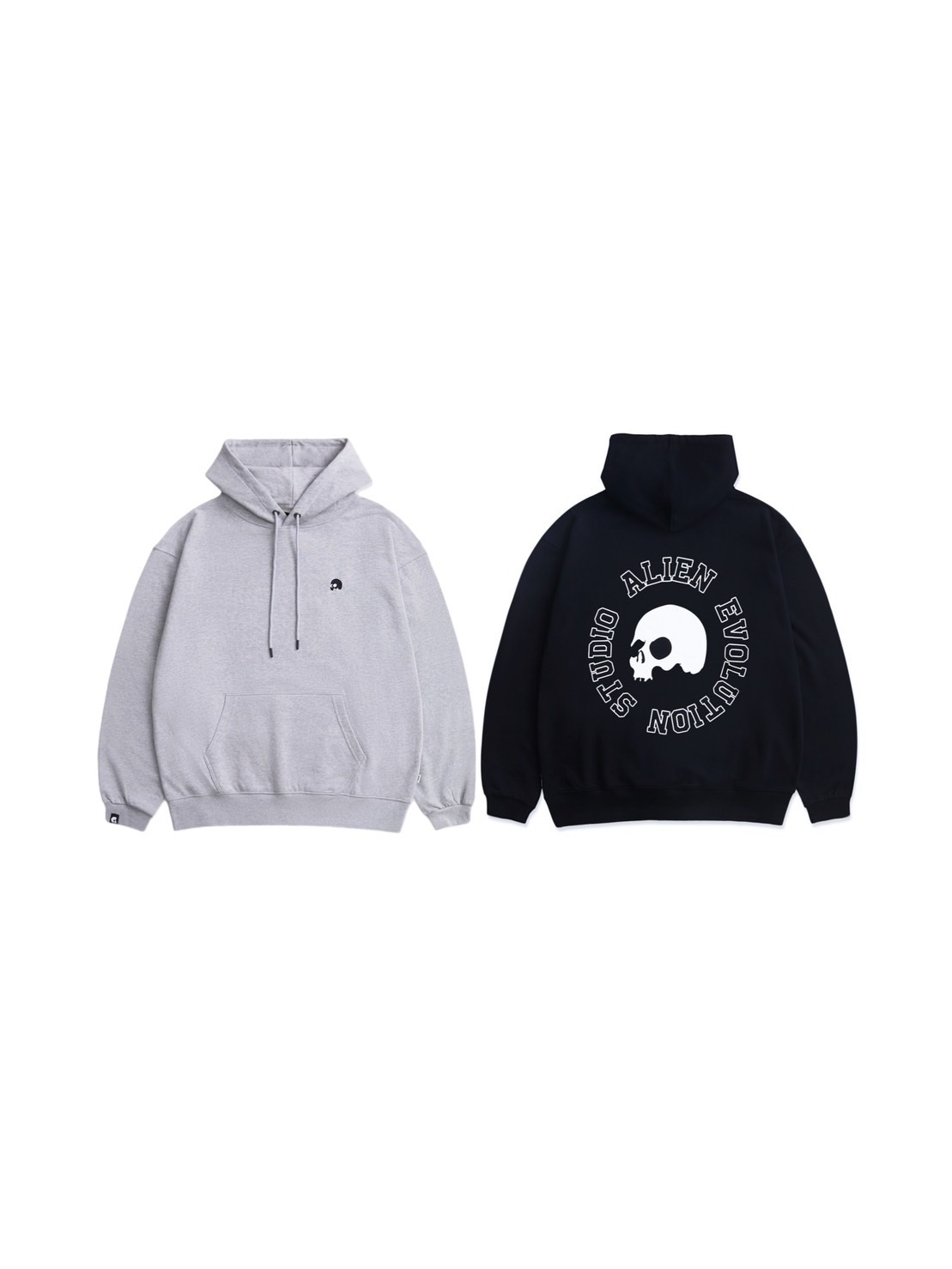 AES SKULL LOGO EMBROIDERED HOODIE