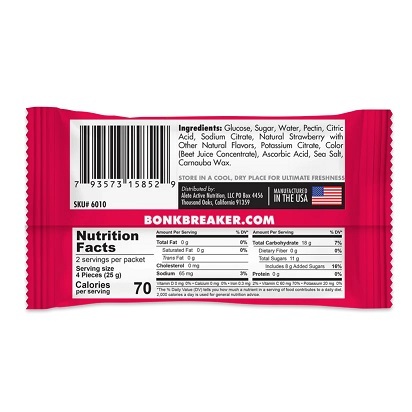 美國BONK BREAKER 運動能量軟糖(草莓)/ 包