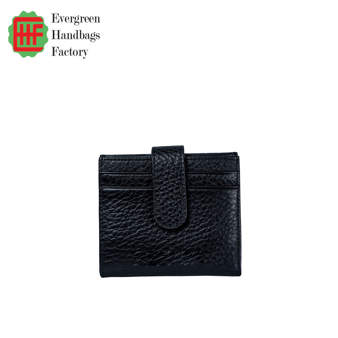 Snap Closure Leather Card Holder