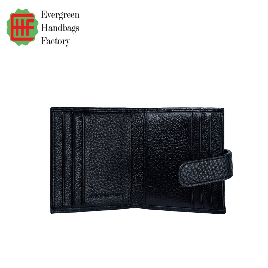 Snap Closure Leather Card Holder