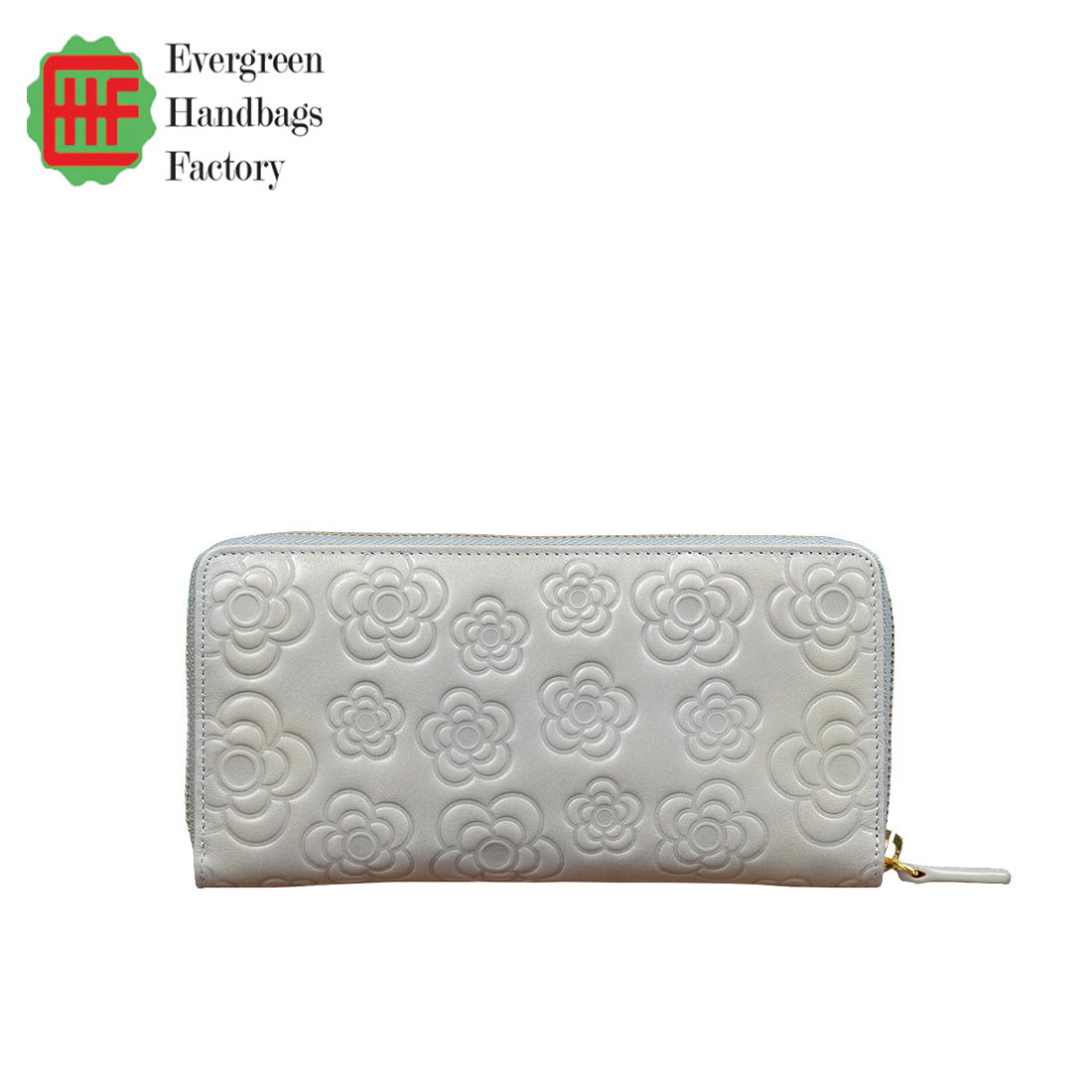 Embossed Zip Long Wallet