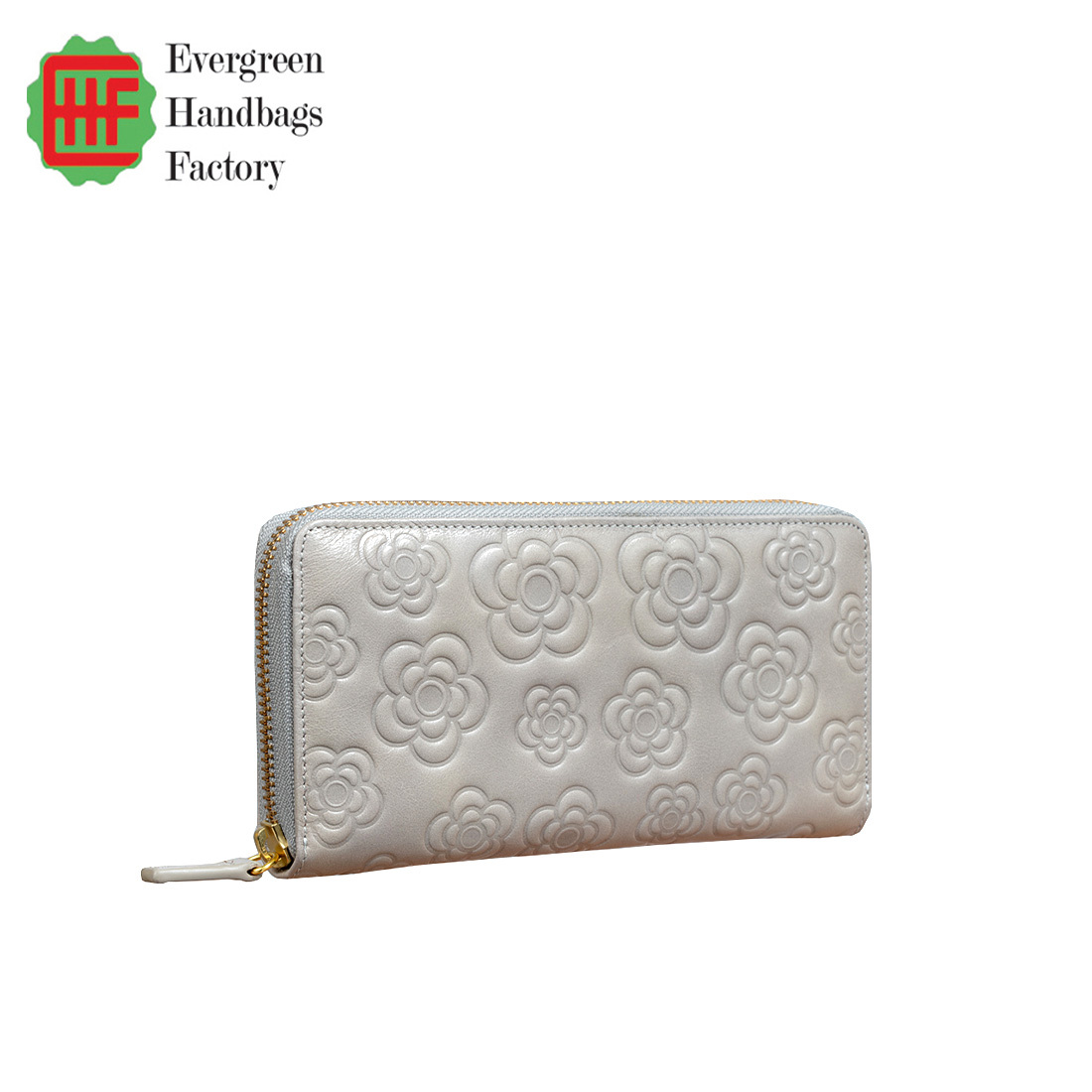 Embossed Zip Long Wallet