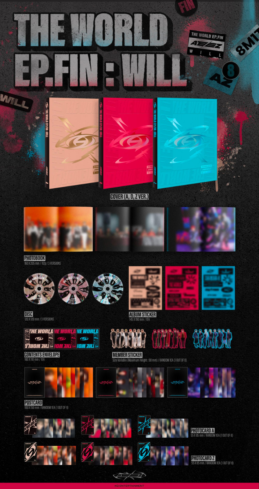ATEEZ The World EP. FIN Album PB ver ( random)