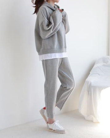 ᴴᴼᵀ ▸▸店長推薦◃◃ 秋冬新款/連帽刷毛假兩件套裝  MANIFEST正韓🇰🇷