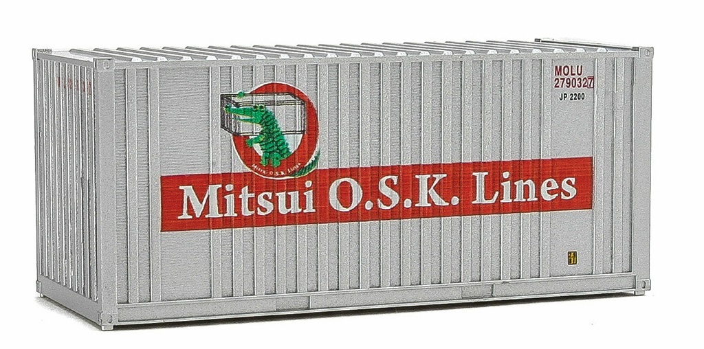 Walthers 949-8014 HO規 Mitsui OSK Lines 20呎 貨櫃