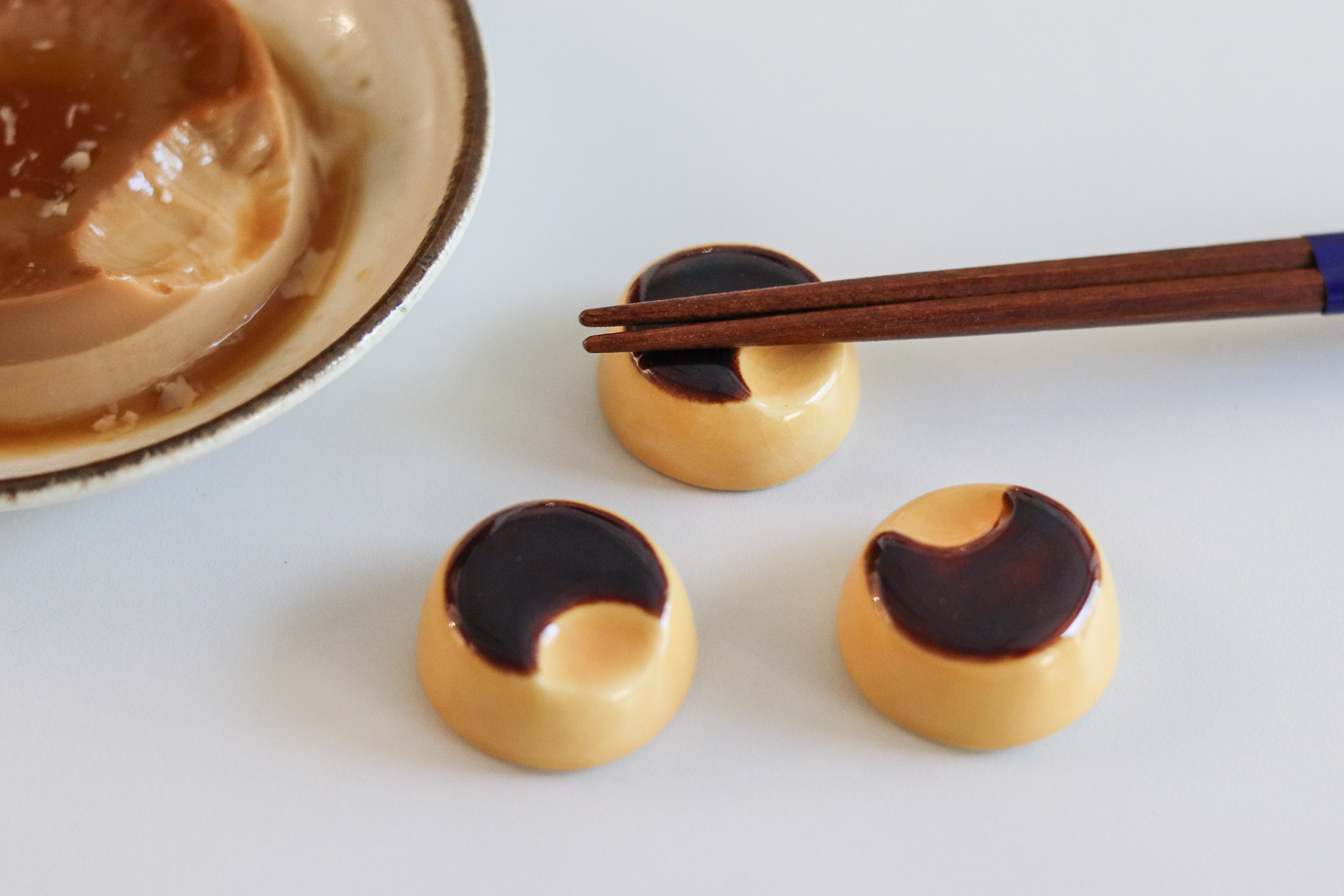 日本 手作 焦糖布丁 筷架