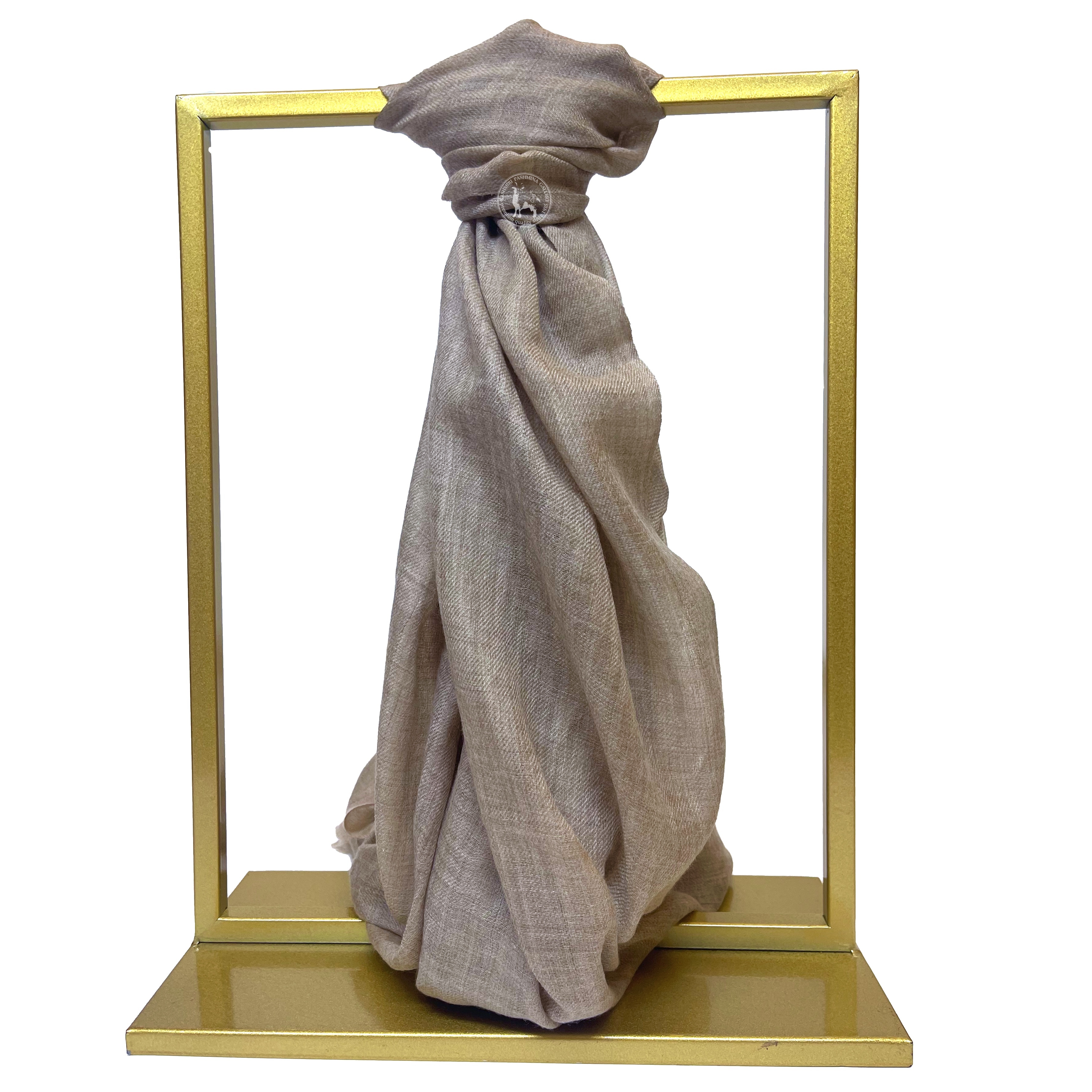 天然淺駝色無漂染淺駝色喀什米爾Shahmina披肩圍巾